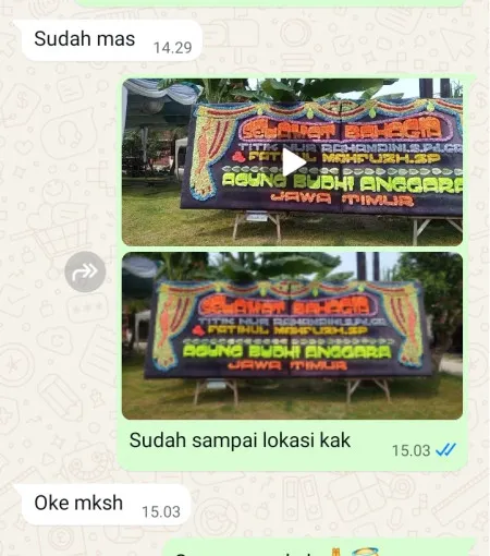 Pengiriman Papan Bunga Jembangan Batangan